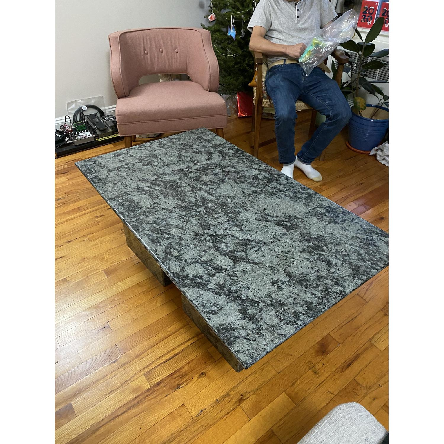 Antique Solid Granite Coffee Table - image-3