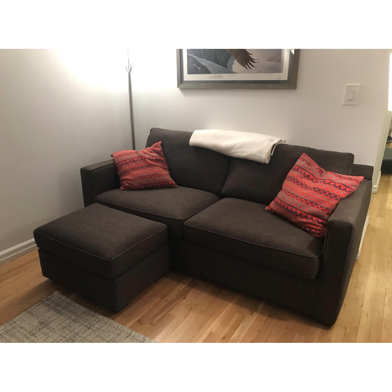 Crate & Barrel Davis Queen Size Sleeper Sofa & Ottoman - image-5