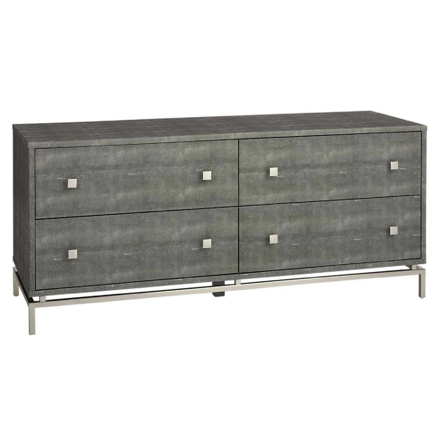 CB2 Low Shagreen Embossed Dresser AptDeco