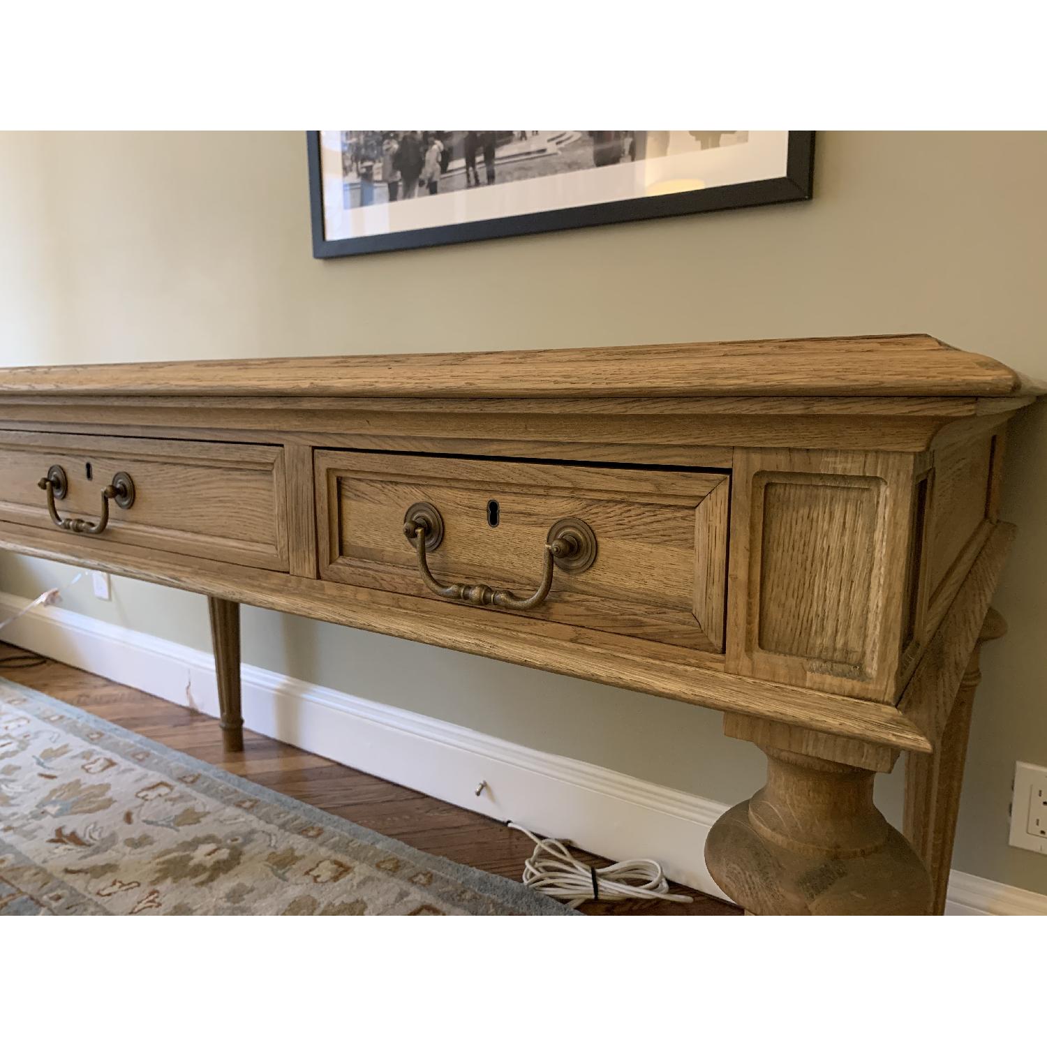 Restoration Hardware French Partner's Desk in Dry Oak - image-2