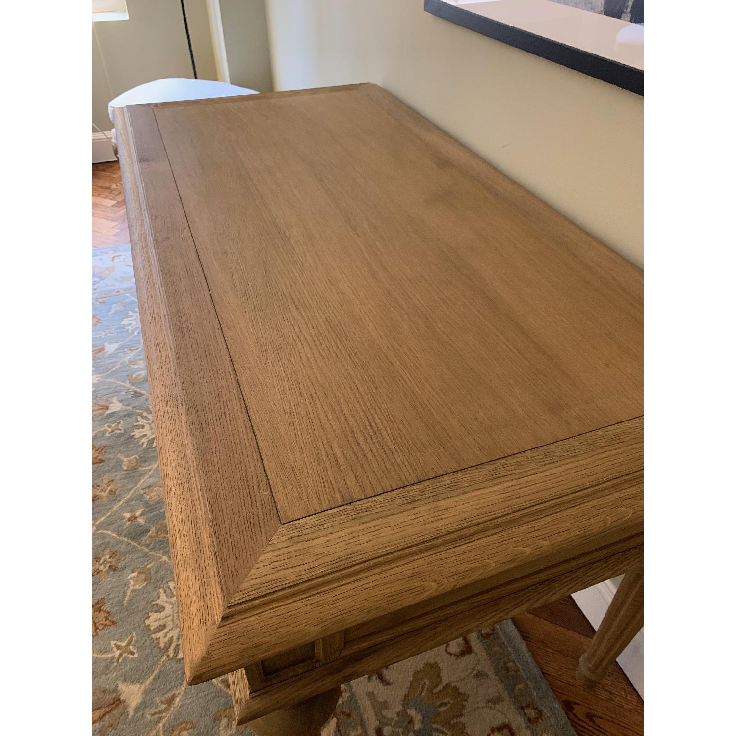 Restoration Hardware French Partner's Desk in Dry Oak - image-9