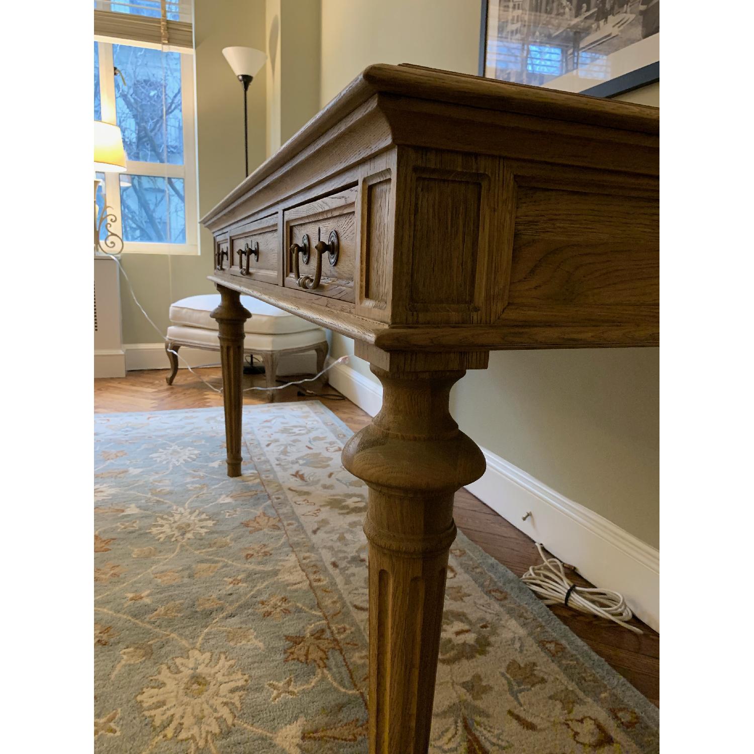 Restoration Hardware French Partner's Desk in Dry Oak - image-12
