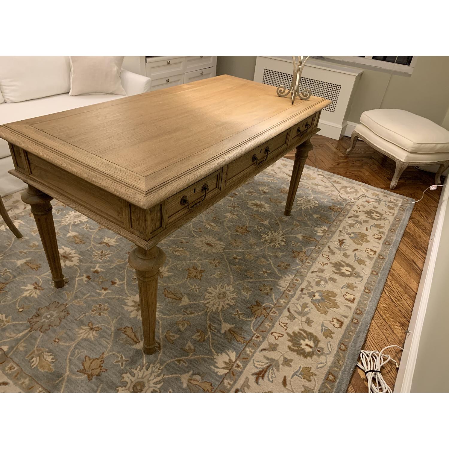 Restoration Hardware French Partner's Desk in Dry Oak - image-20