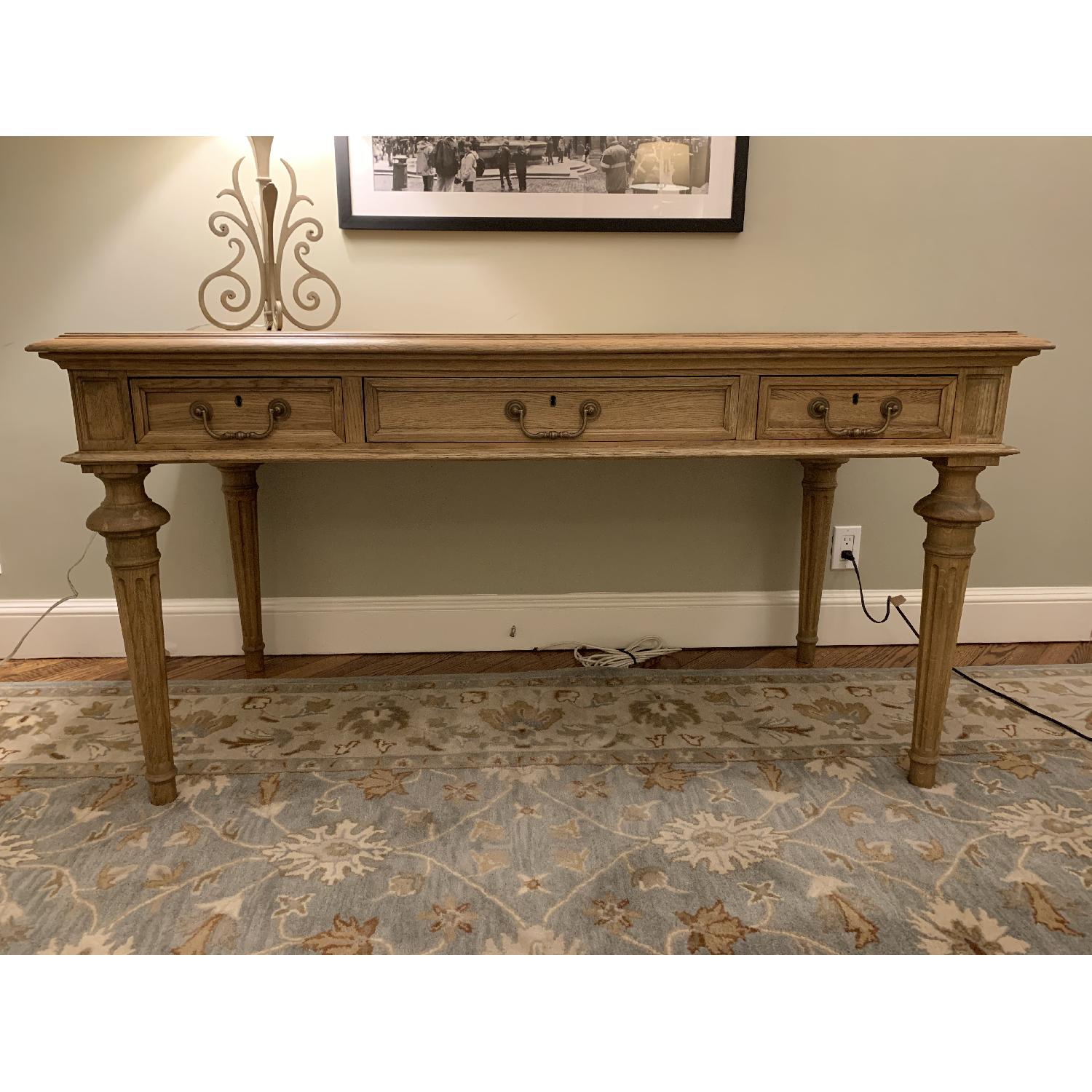Restoration Hardware French Partner's Desk in Dry Oak - image-19
