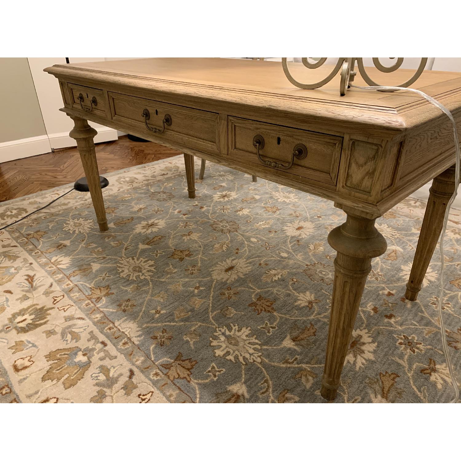 Restoration Hardware French Partner's Desk in Dry Oak - image-22