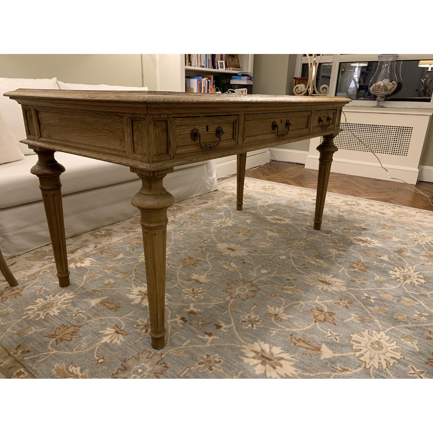 Restoration Hardware French Partner's Desk in Dry Oak - image-24