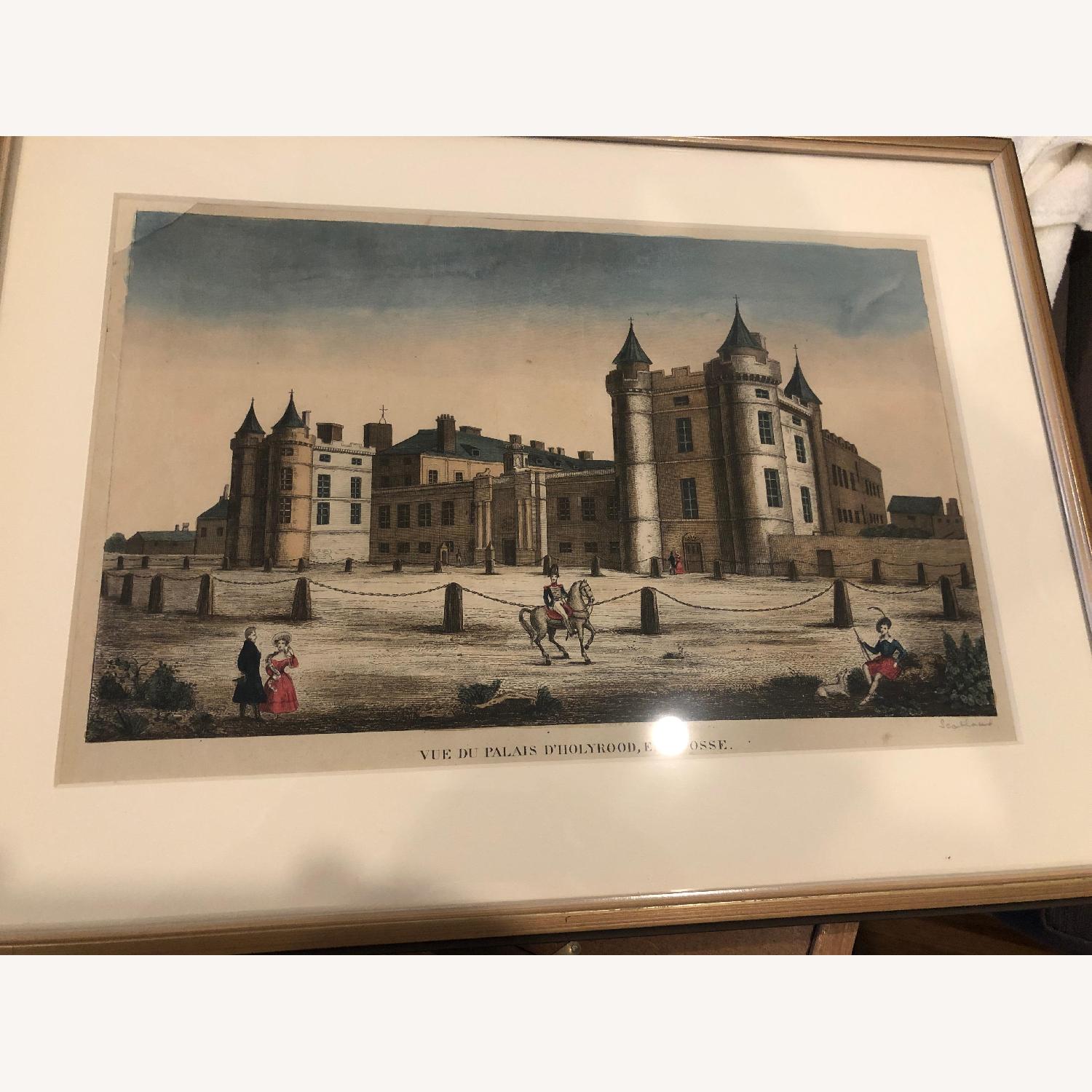 Hand Colored Scottish Castle Print - image-1