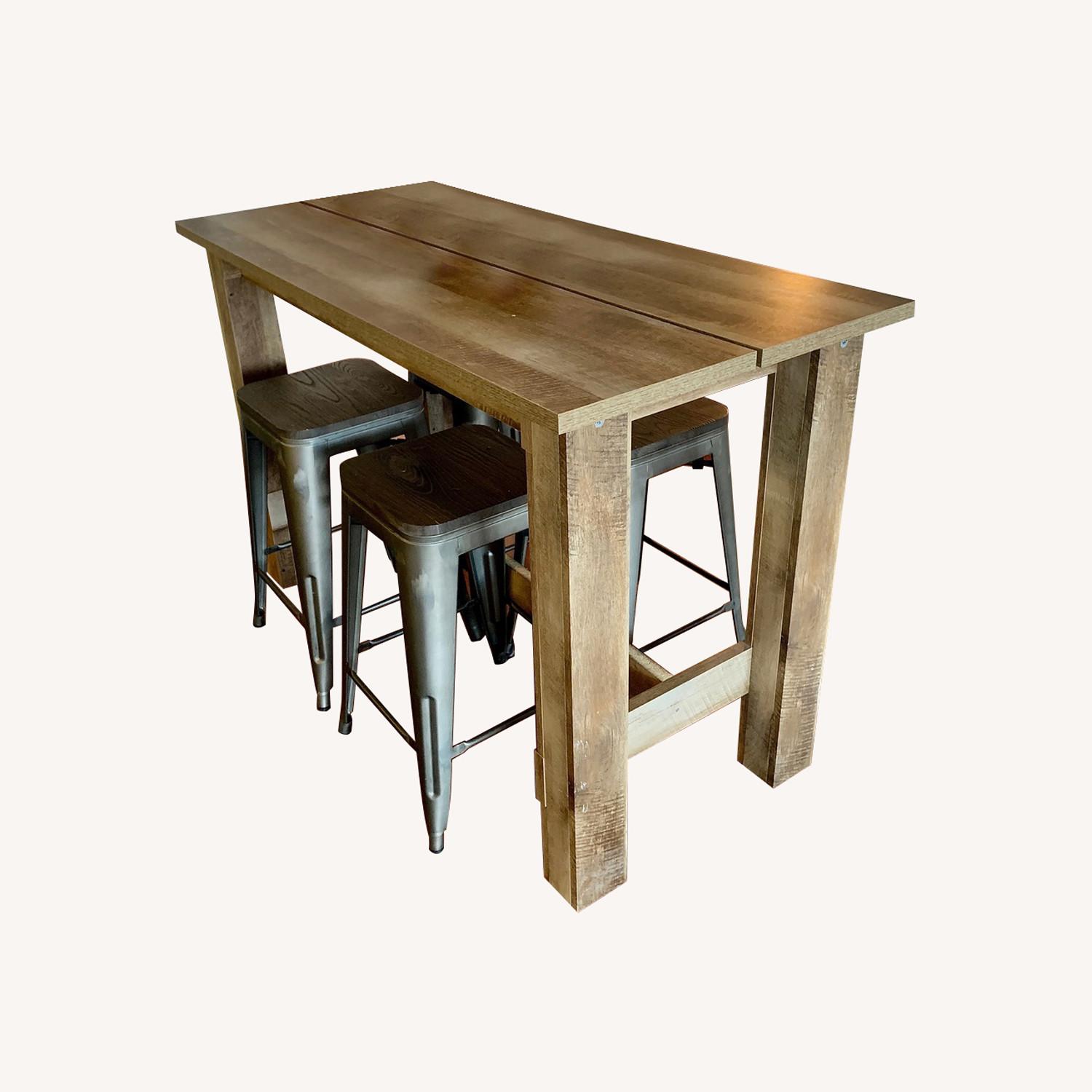 Rustic Modern Counter Height 5-Piece Dining Set - image-0