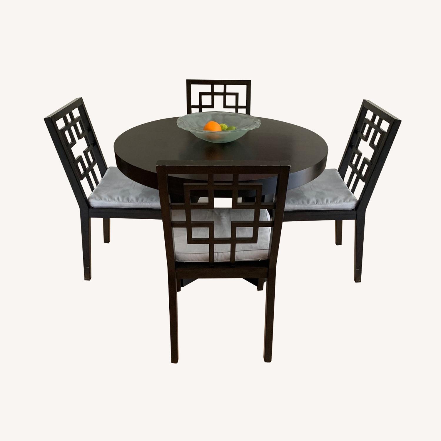 West Elm Round Dining Table w/ 4 Chairs AptDeco
