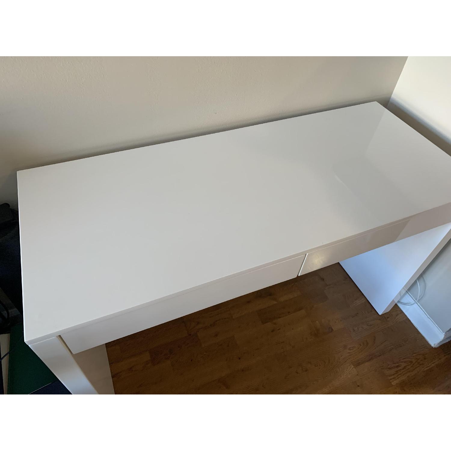 CB2 Runway White Lacquer Desk - image-6