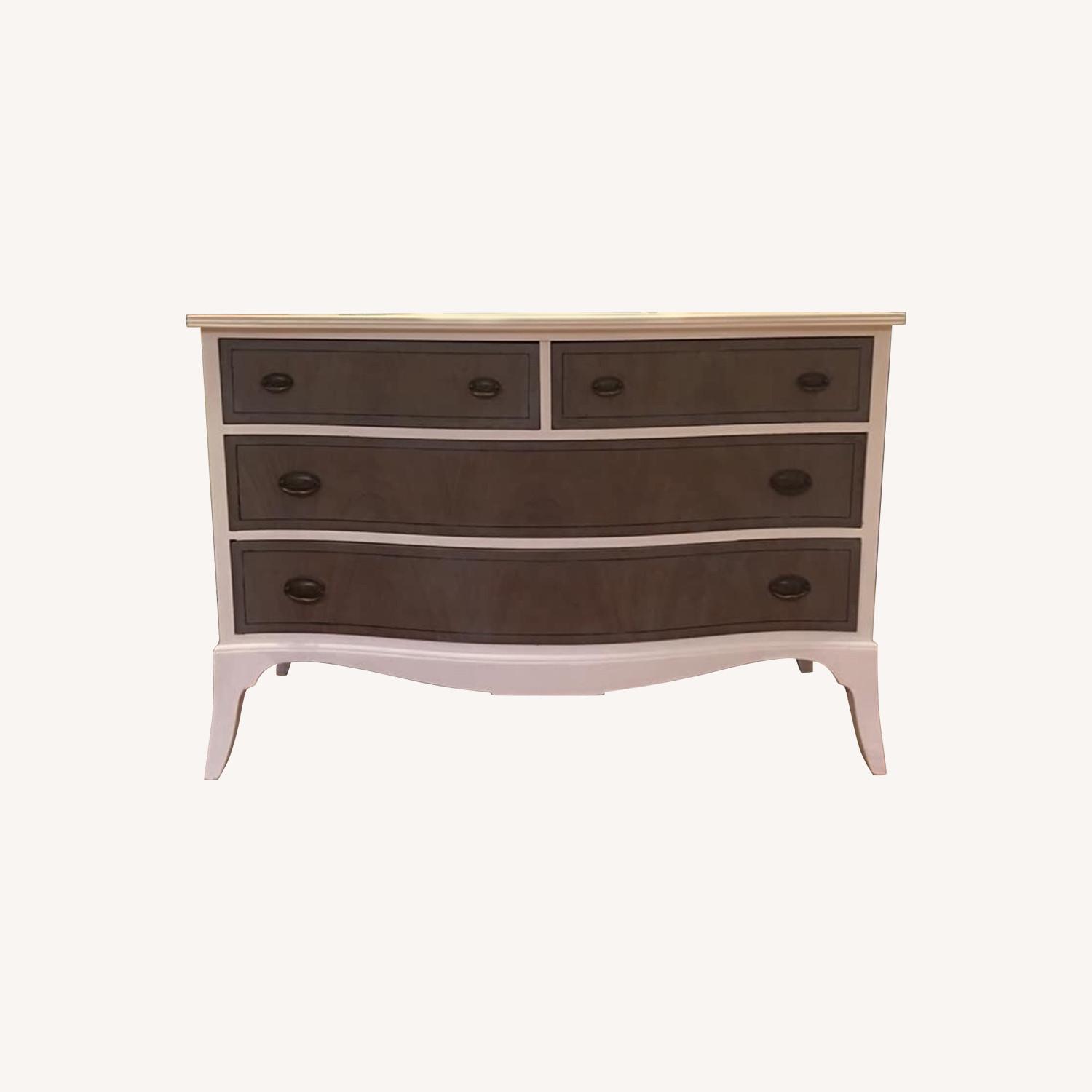 Refinished Serpentine Dresser - image-0