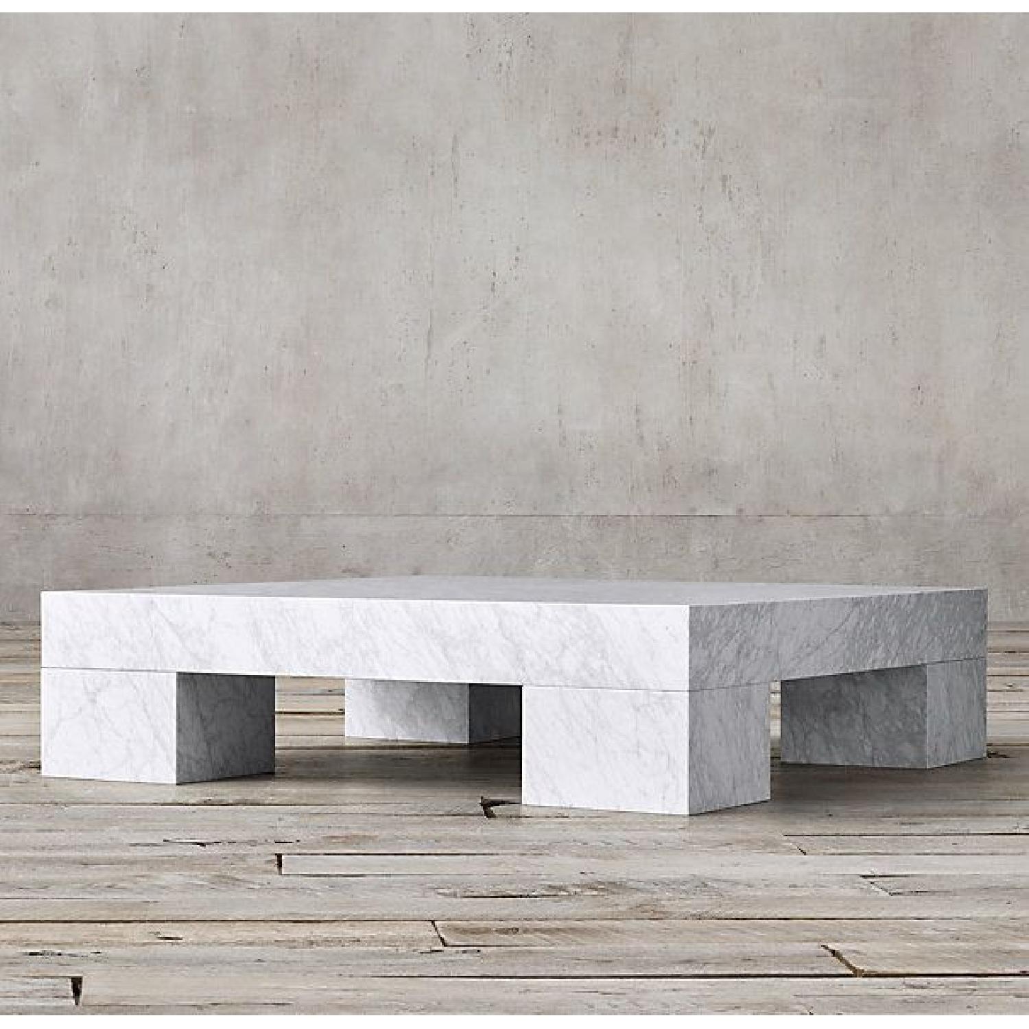 Restoration Hardware Marble Parsons Coffee Table AptDeco