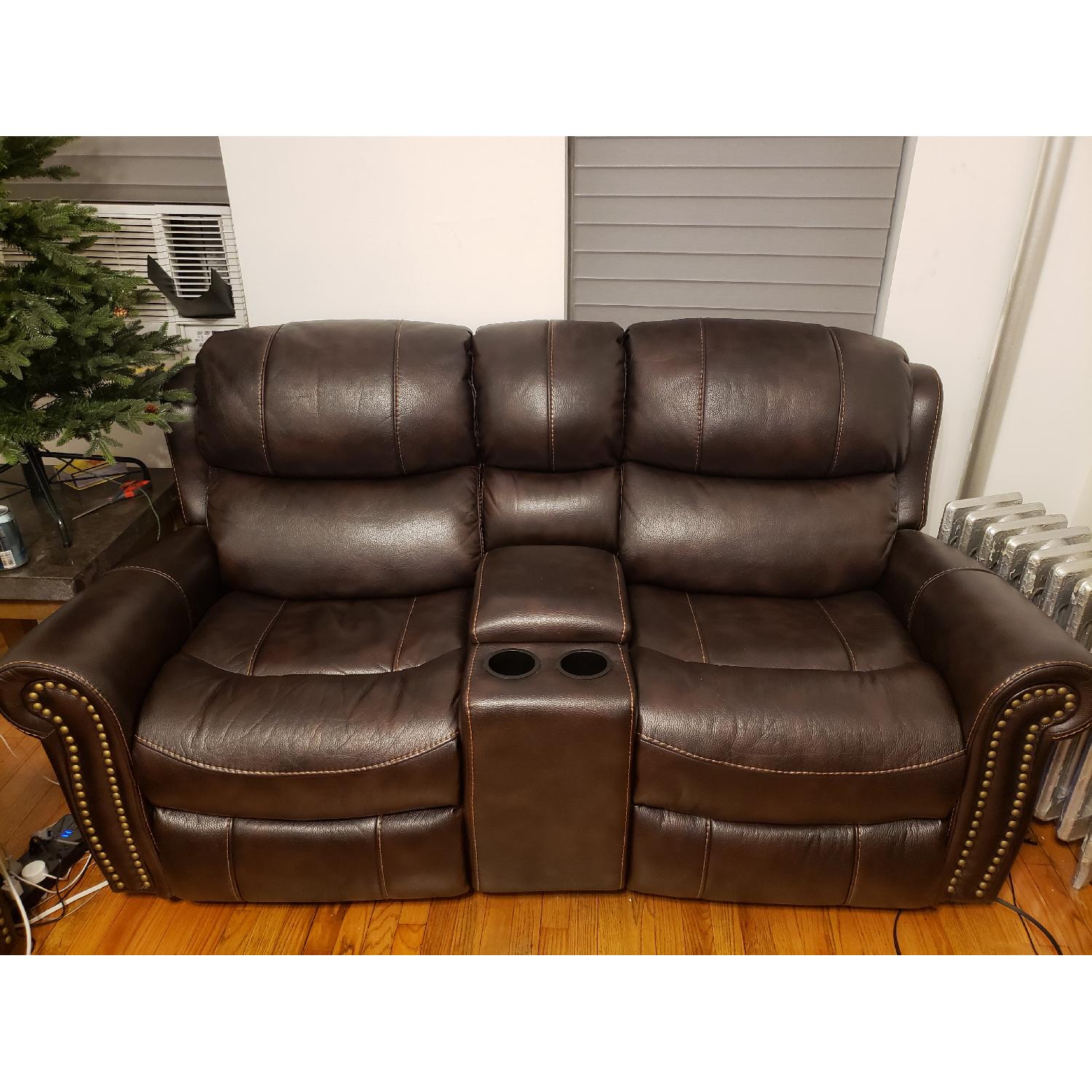Bob's Power Lannister Recliner Loveseat w/ Console - image-1