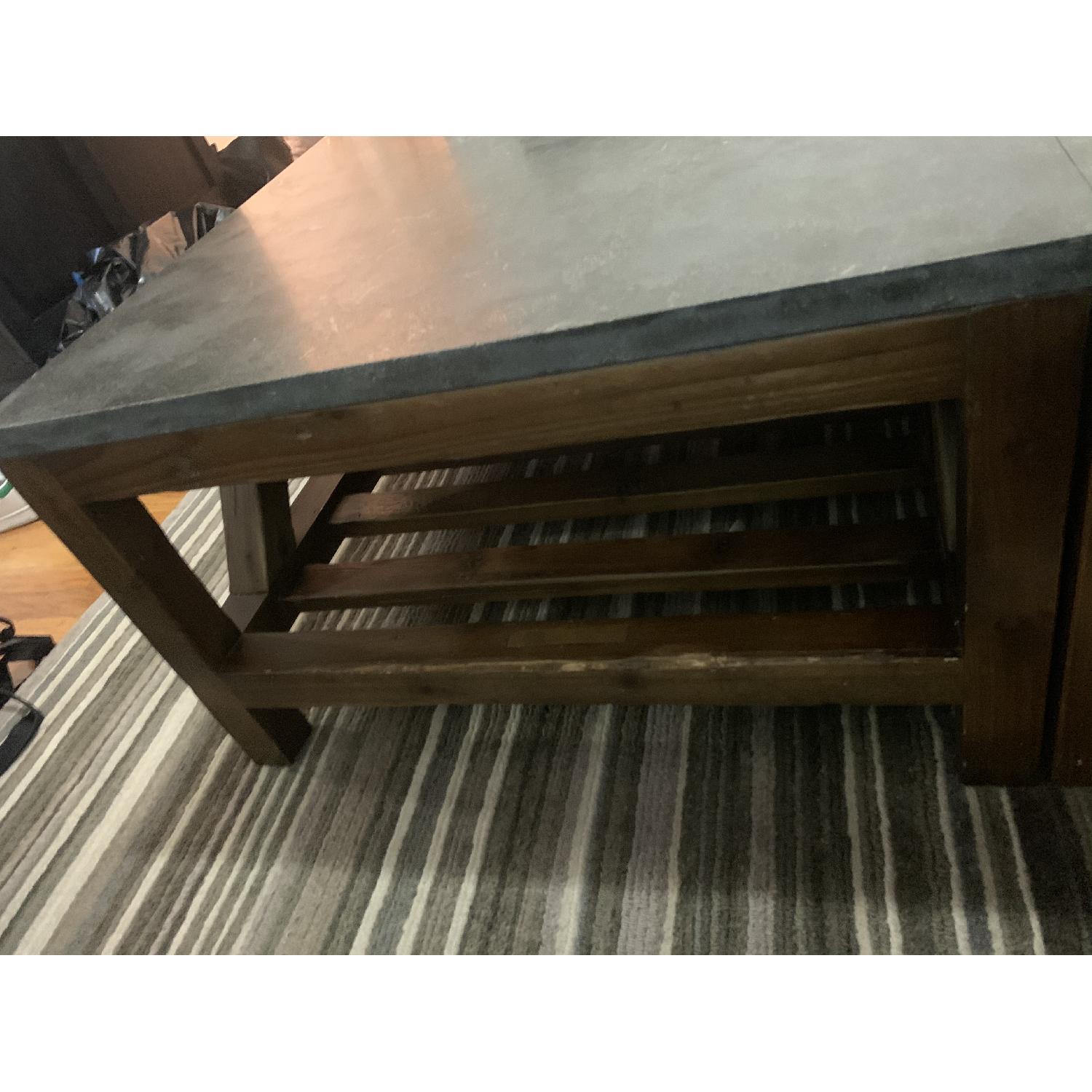 Crate & Barrel Bluestone Square Coffee Table AptDeco