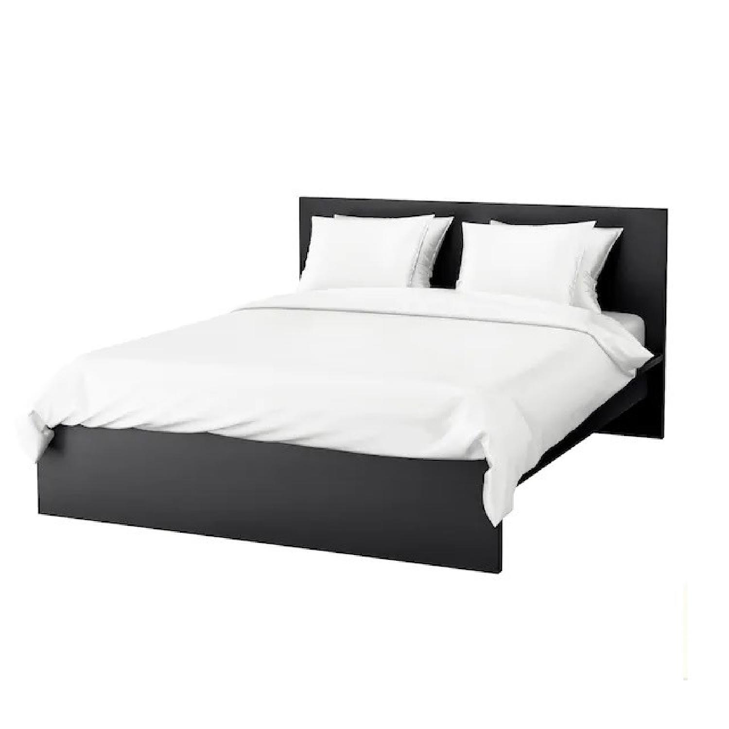 Ikea Malm Dark Brown Bed Frame AptDeco