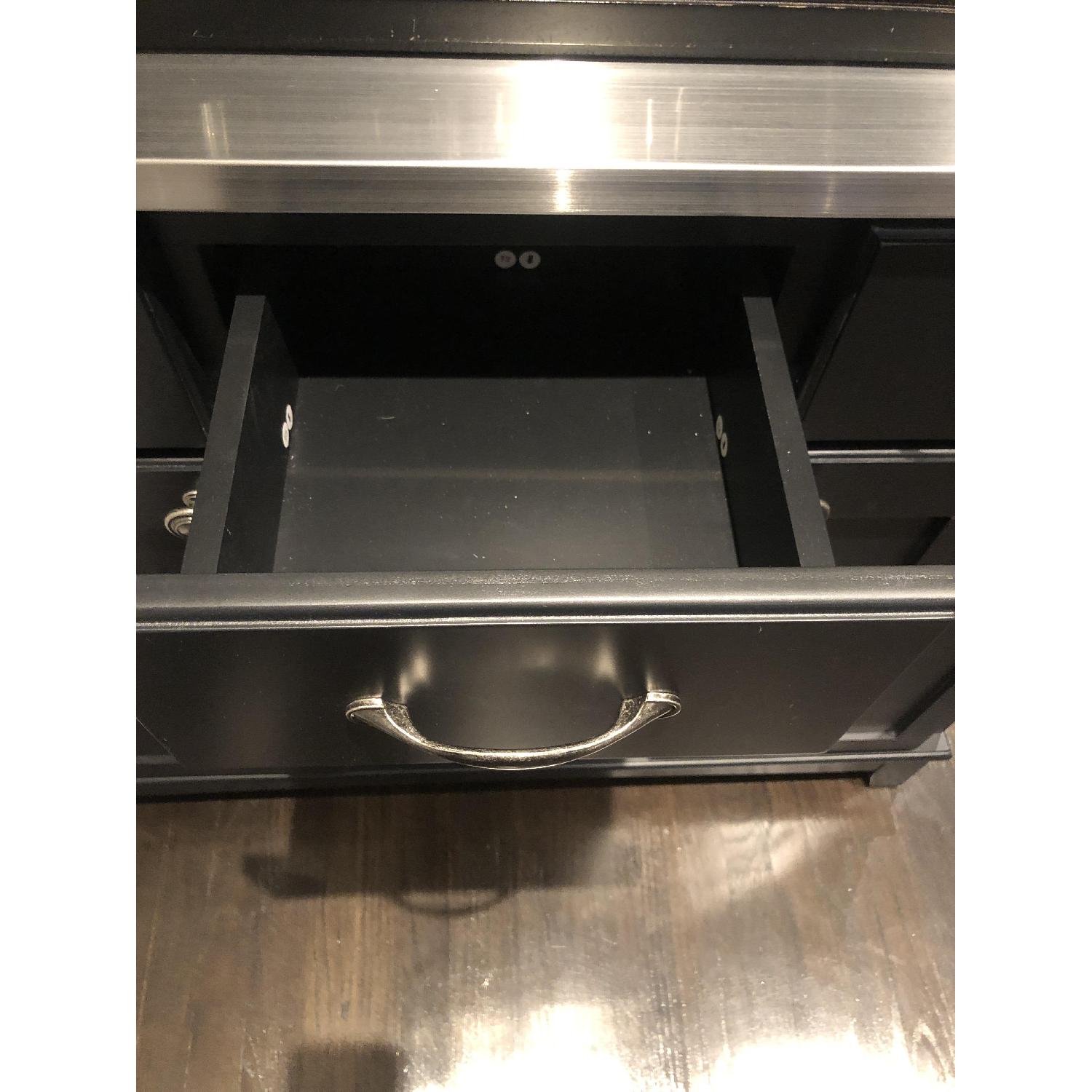 Black & Metal Top Buffet/Bar w/ Hutch - image-6