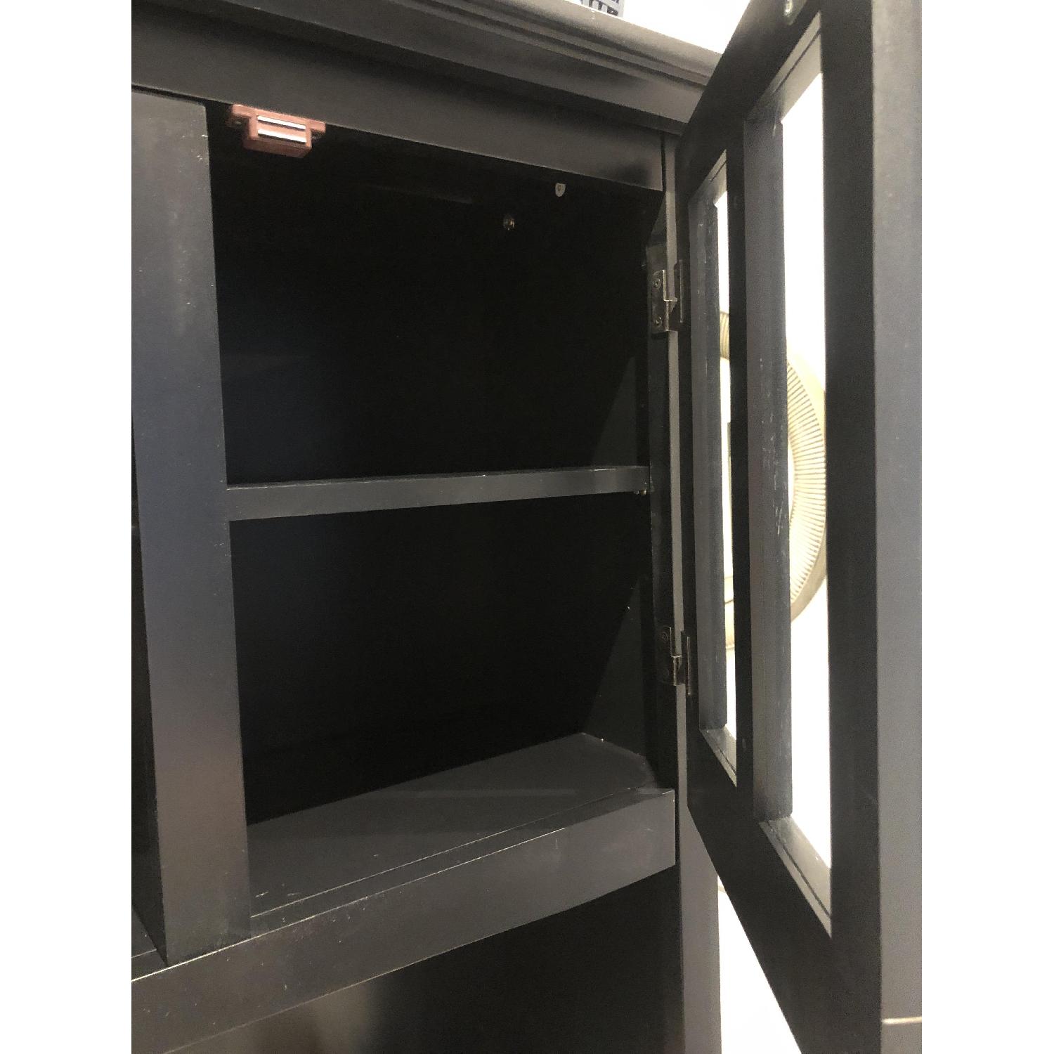 Black & Metal Top Buffet/Bar w/ Hutch - image-8