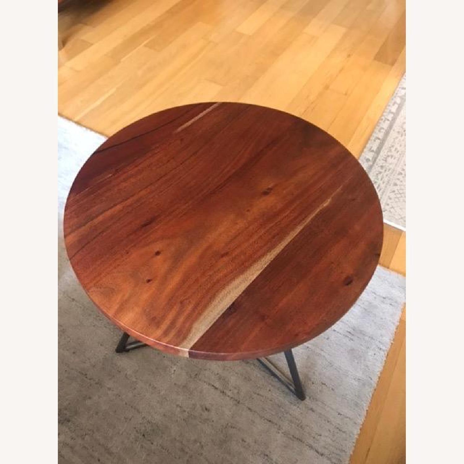 CB2 Wood & Metal Side Table - image-3