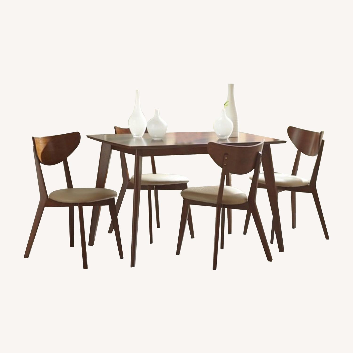 Mid Century Modern Solid Wood Dining Set InMod AptDeco