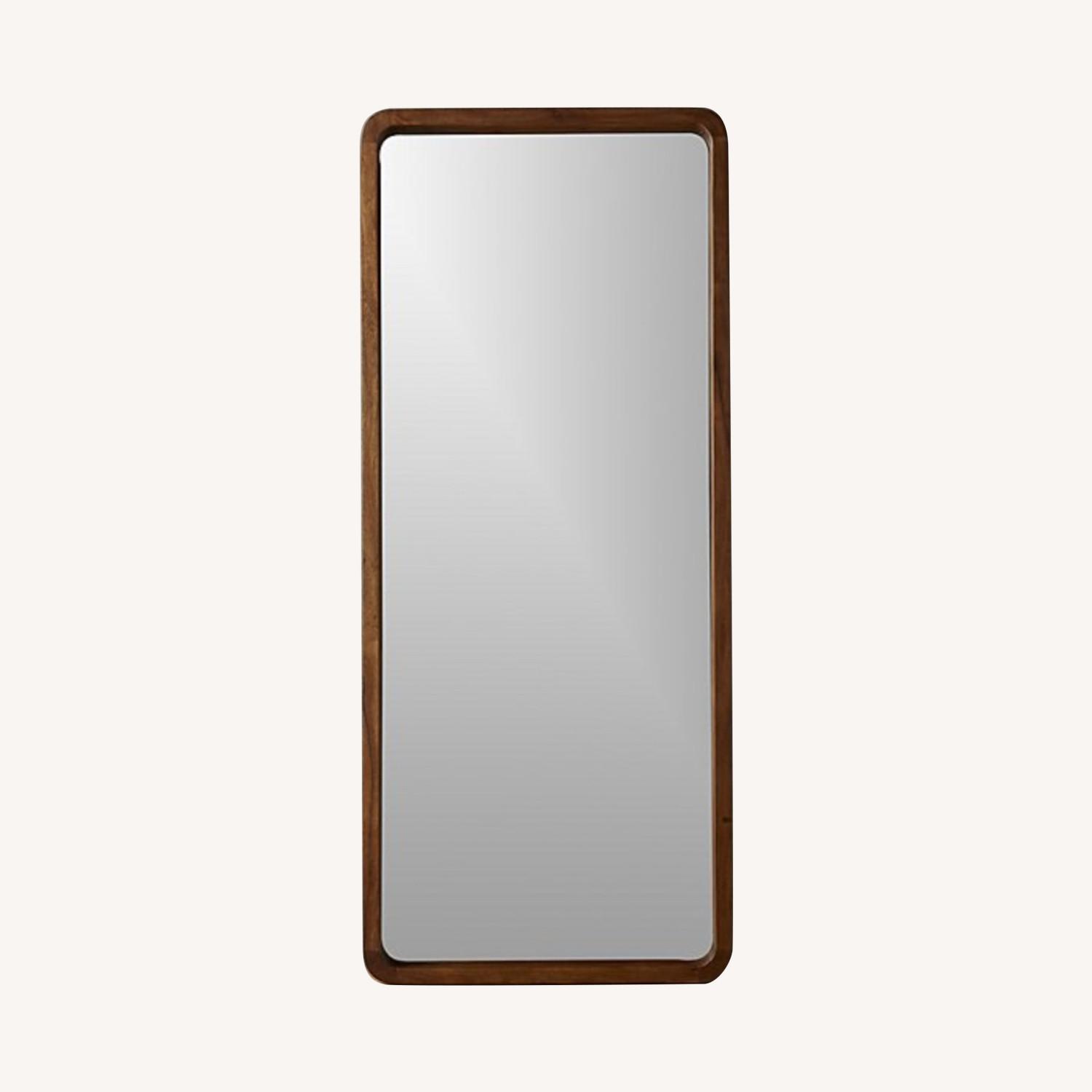 CB2 Acacia Wood Floor Mirror AptDeco