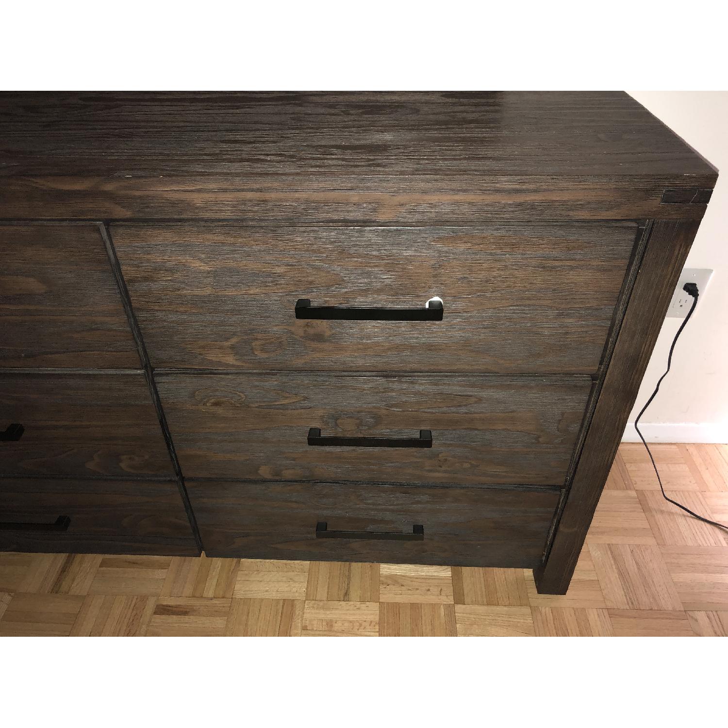 Bobs Furniture Austin Queen Set w/Extra Night Stand&Frams - image-7