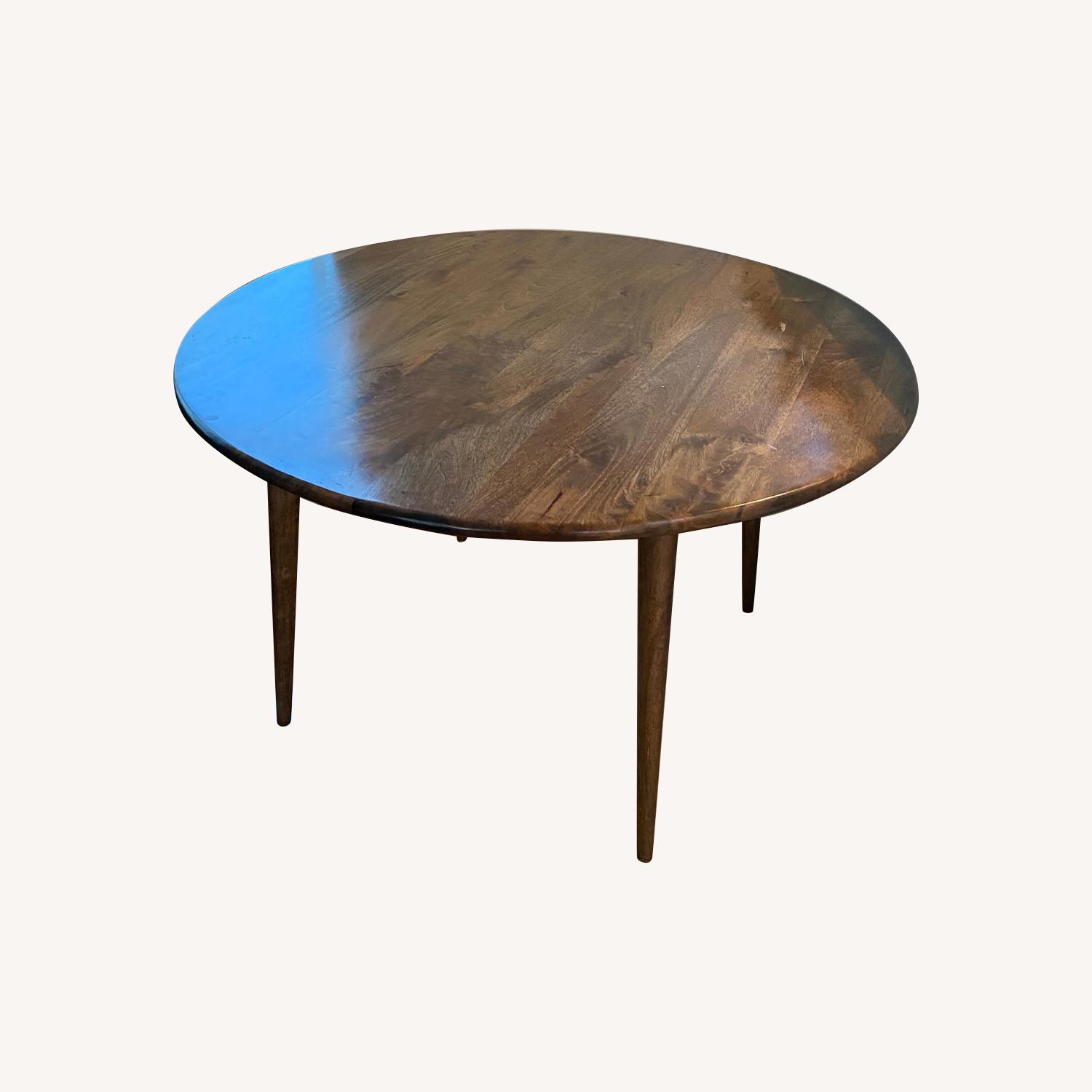 Mid Century Round Solid Wood Dining - AptDeco