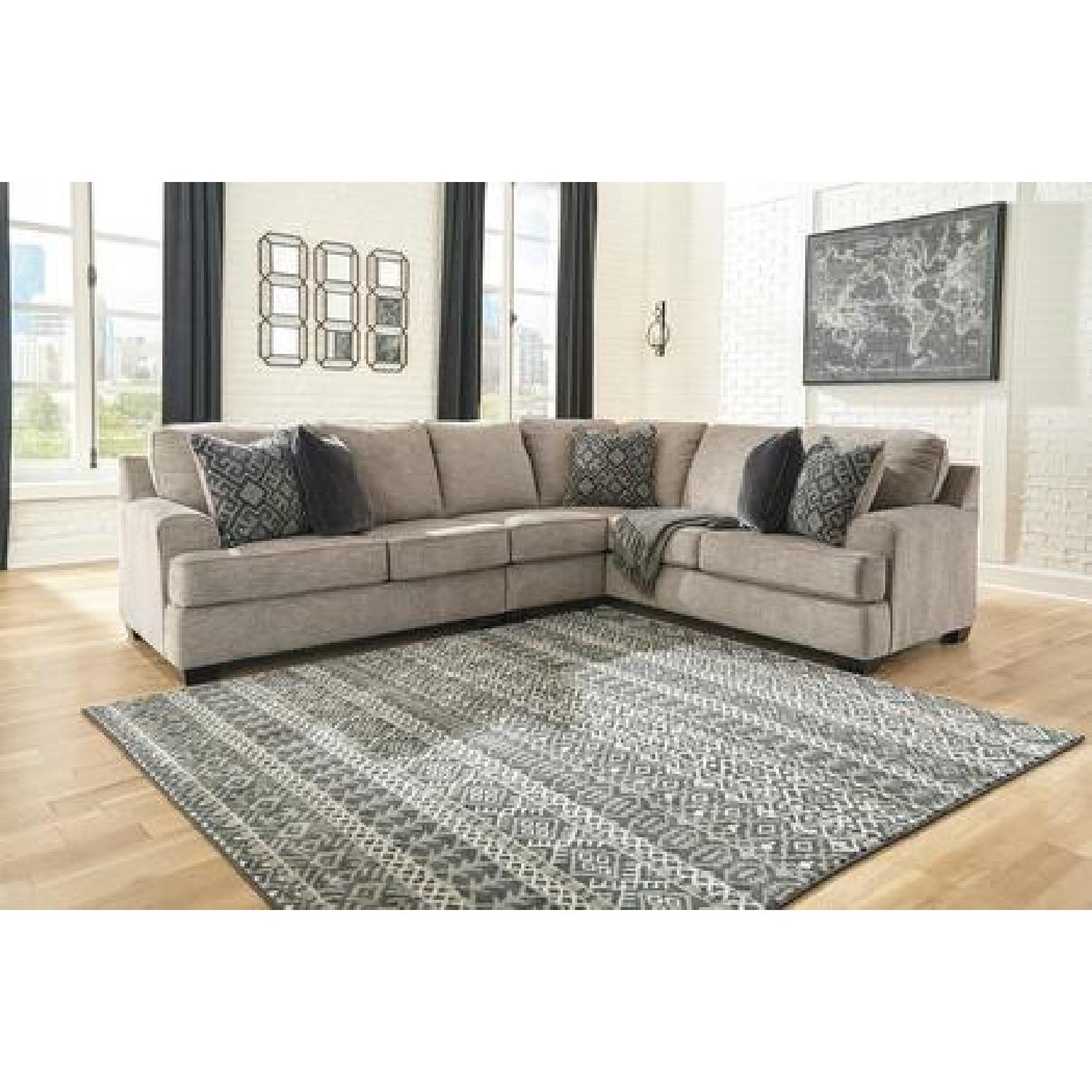 Ashley Furniture Bovarian Sectional w/Ottoman - image-4