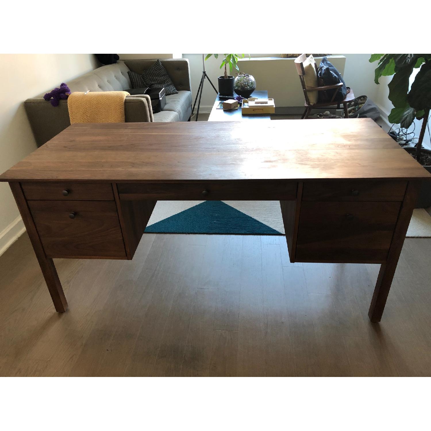 Crate & Barrel Ainsworth Walnut Desk - image-3