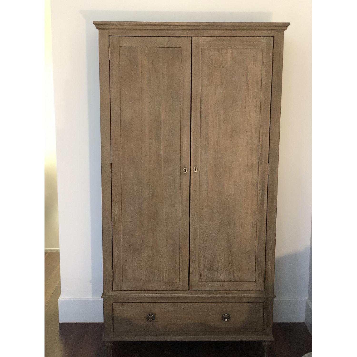 Restoration Hardware Maison Antique Grey Oak Armoire - image-1