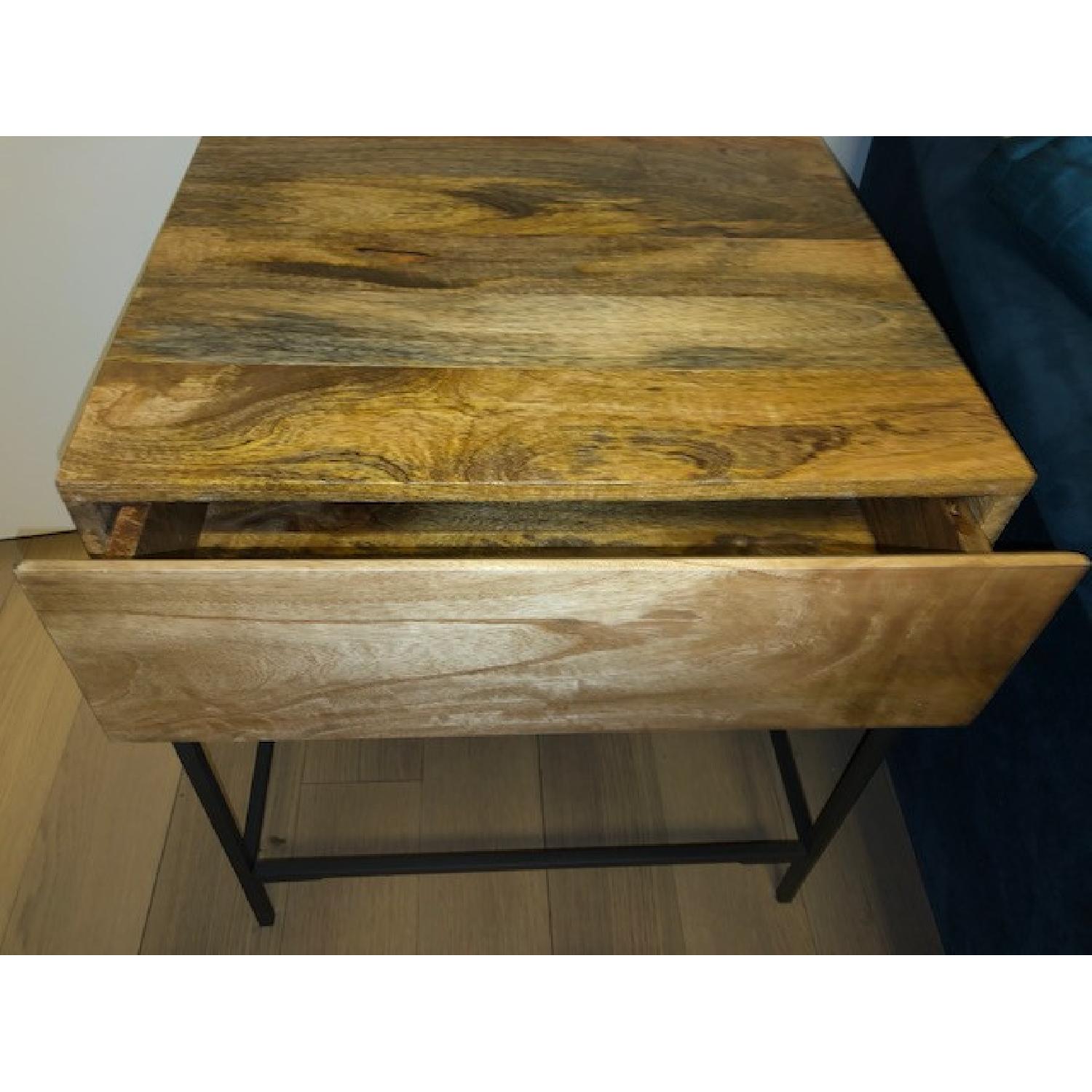 West Elm Industrial Storage Side Table Mango Wood AptDeco