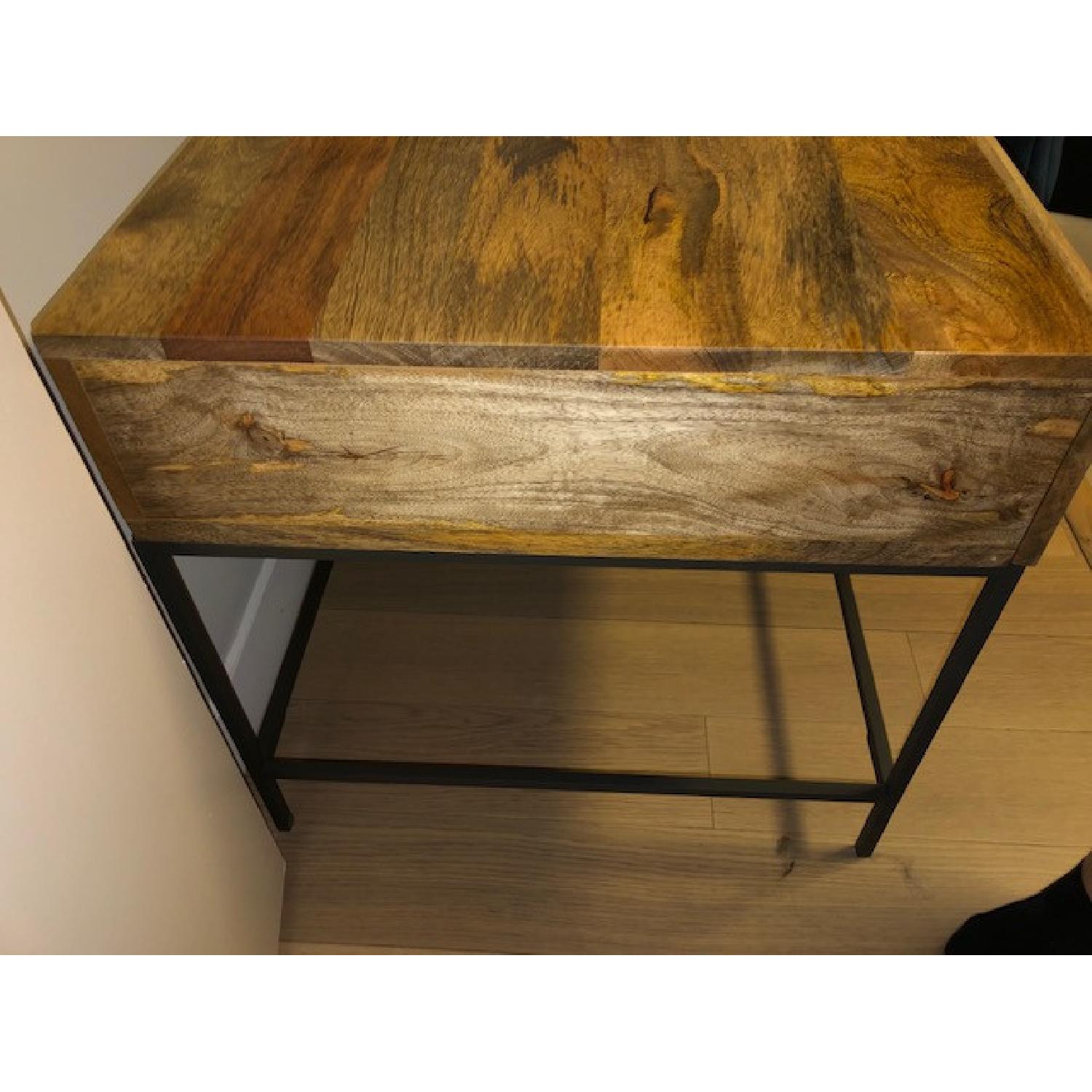 West Elm Industrial Storage Side Table - Mango Wood - image-5