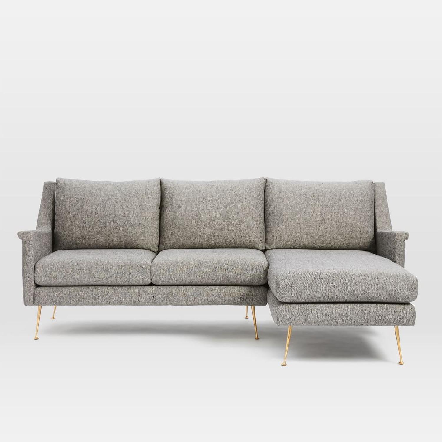 West Elm MidCentury 2Piece Chaise Sectional AptDeco