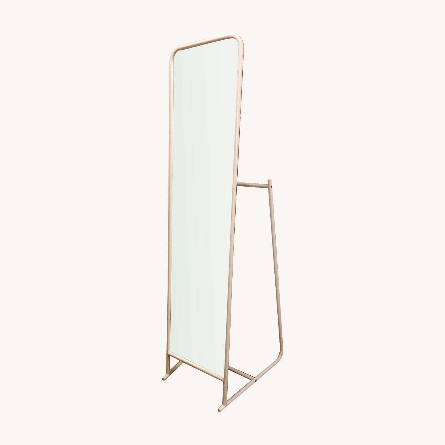 IKEA KNAPPER Floor mirror, white AptDeco