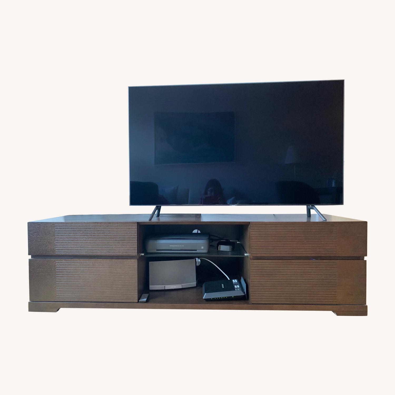 Downtown Furniture Dark Walnut Wood Media Console AptDeco
