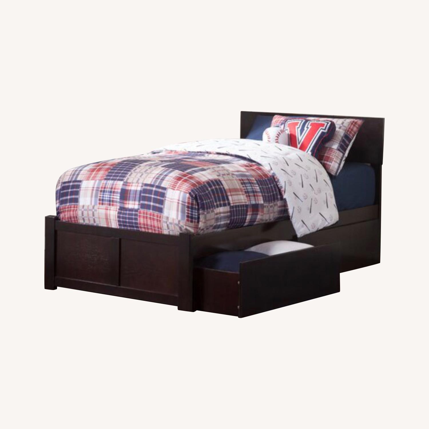 Full Size Bed In Espresso Wood W Drawers Or Trundle Aptdeco