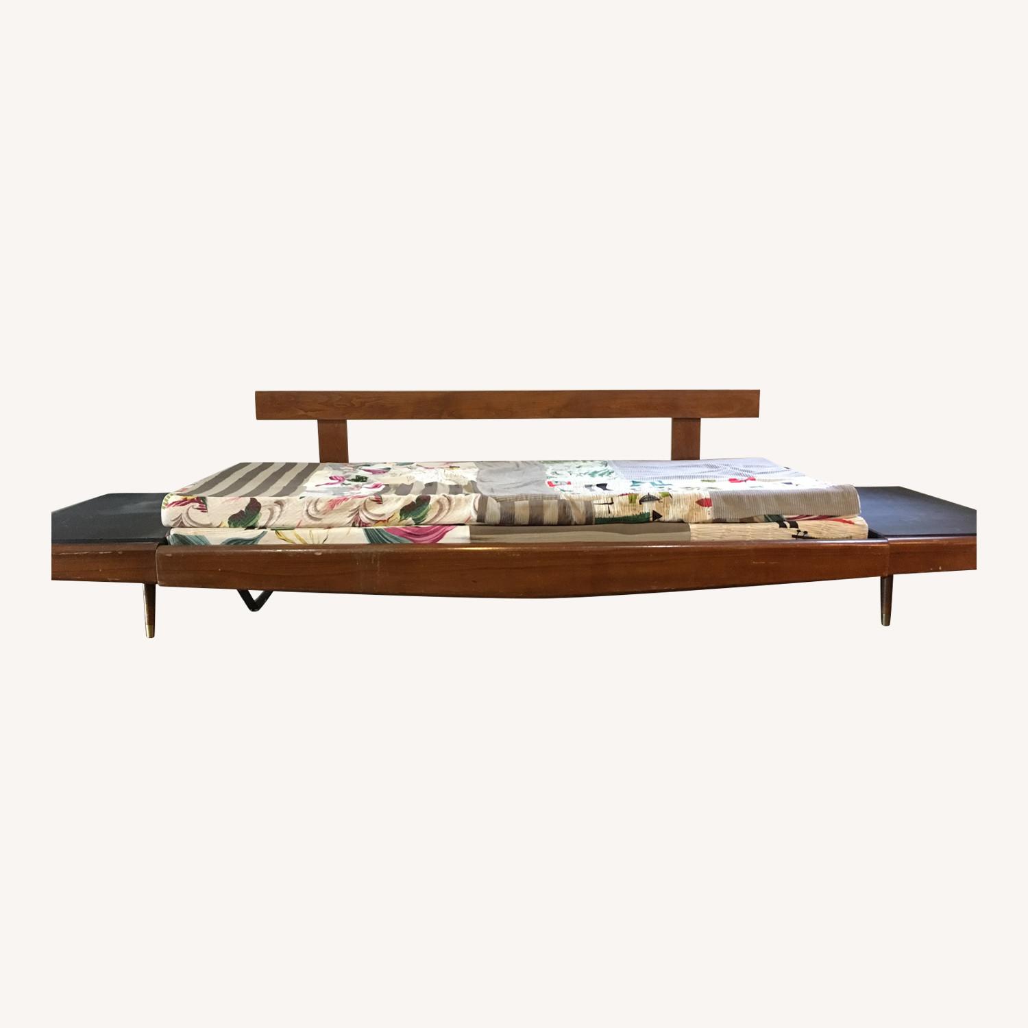Mid Century Platform Pullout Sofa Daybed - image-0