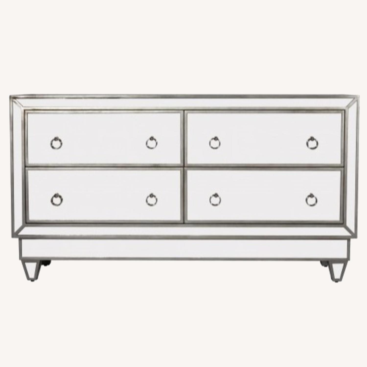 Worlds Away Simone Mirrored Dresser - AptDeco Worlds Away Simone Mirrored Dresser - AptDeco