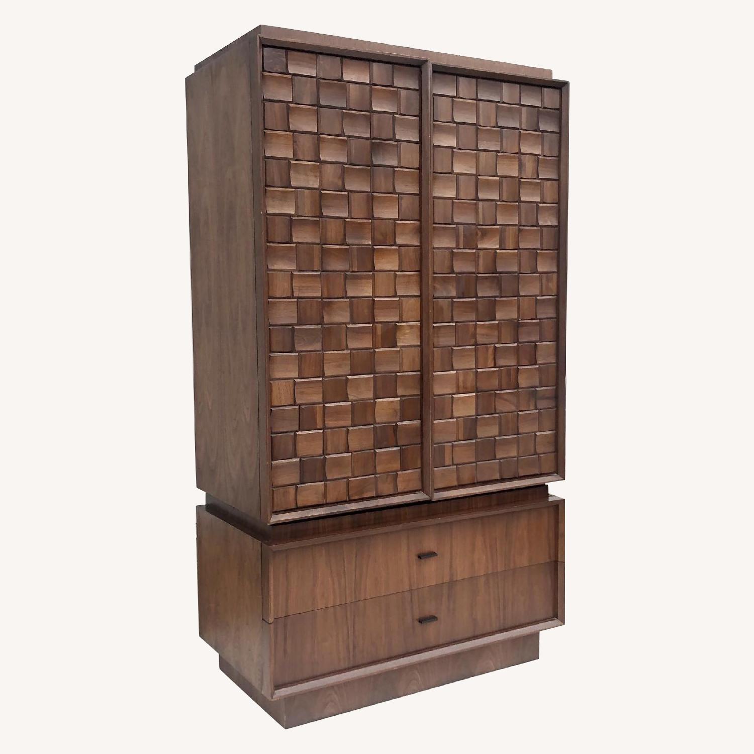 MidCentury Modern Brutalist Armoire AptDeco