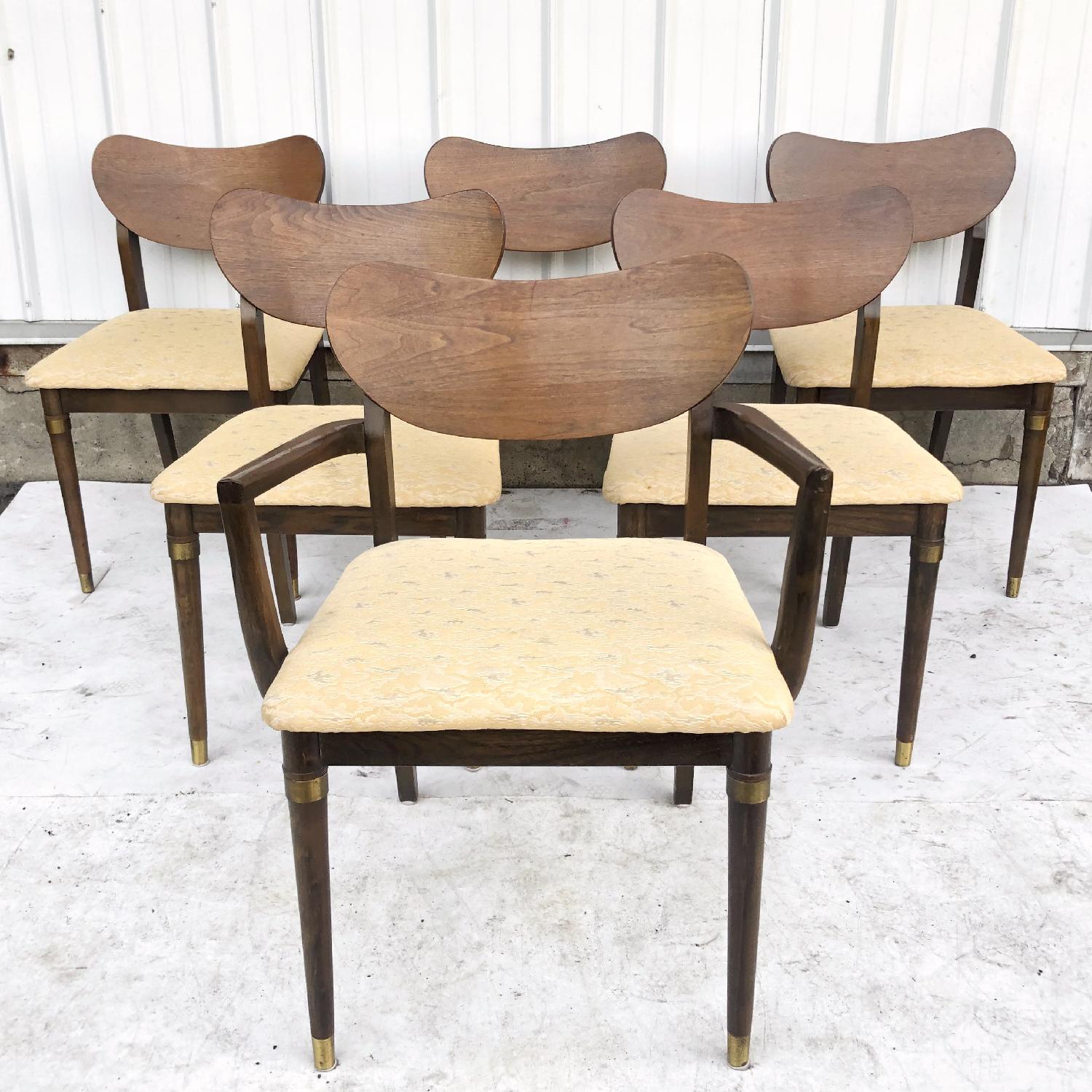 Mid-Century Modern Dining Room Set w/ Six Chairs - image-1