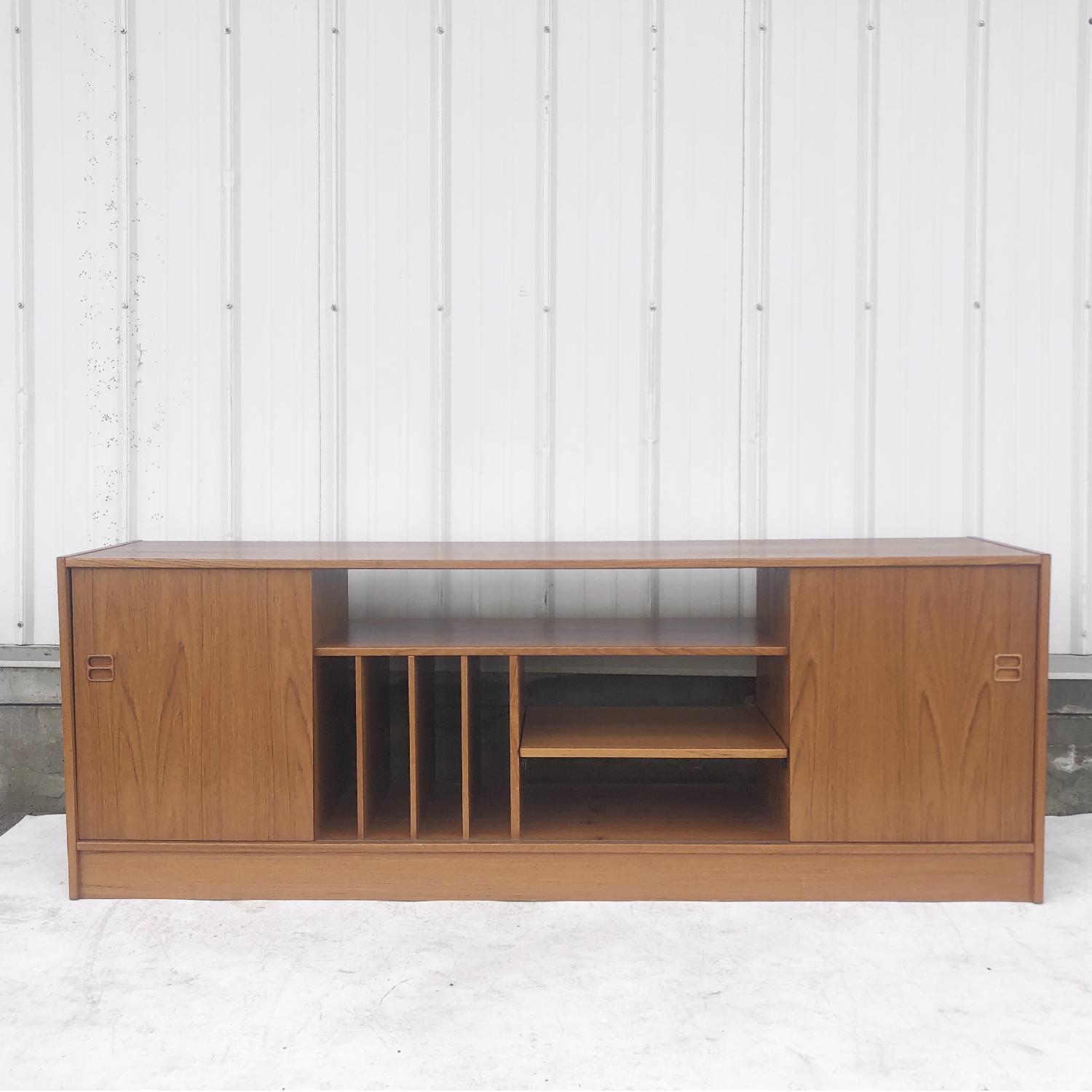 Scandinavian Modern Credenza or Console in Teak - image-1