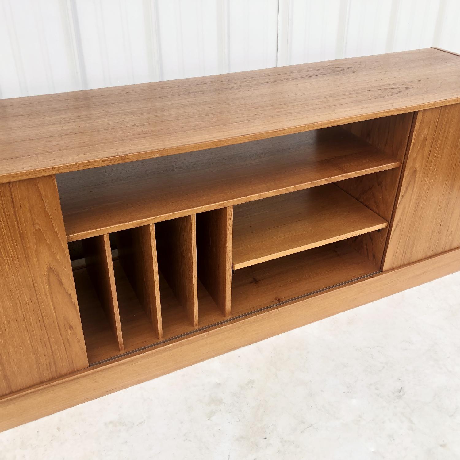 Scandinavian Modern Credenza or Console in Teak - image-4