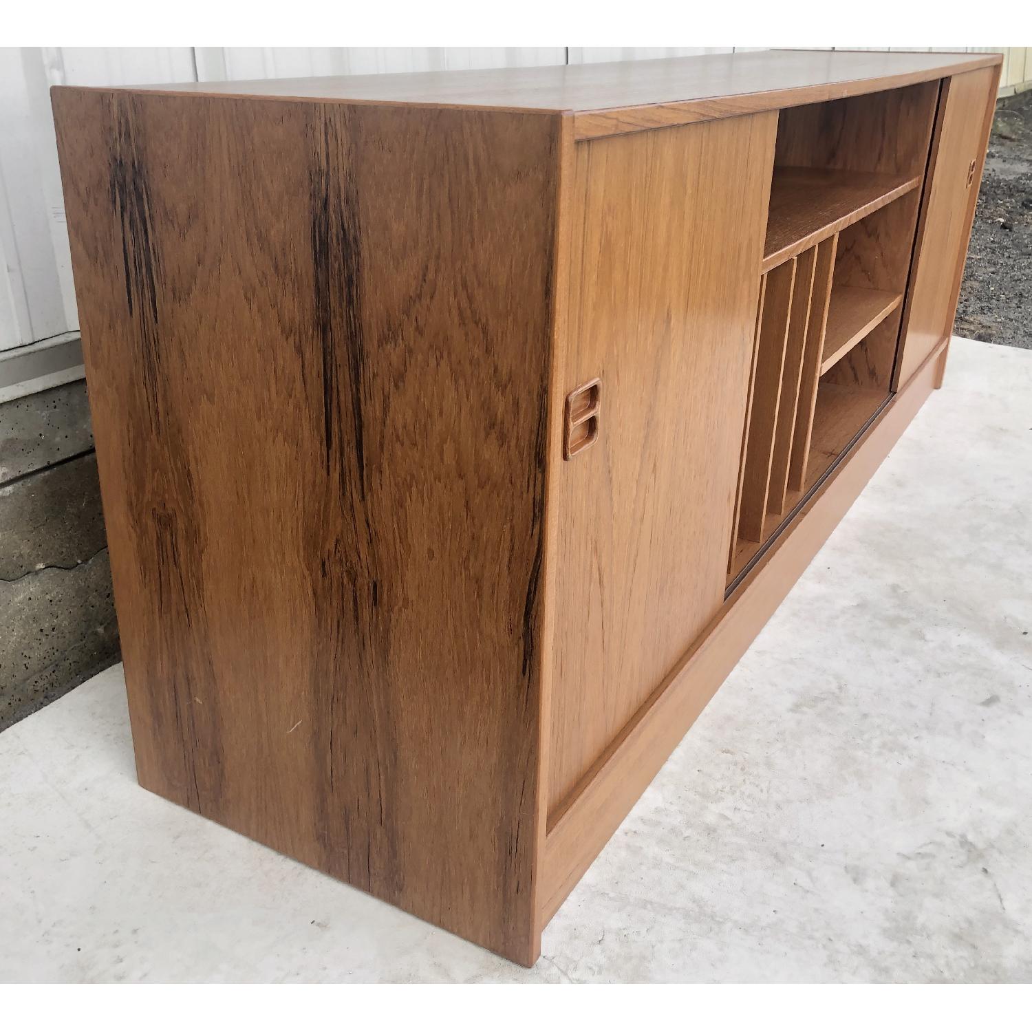 Scandinavian Modern Credenza or Console in Teak - image-9
