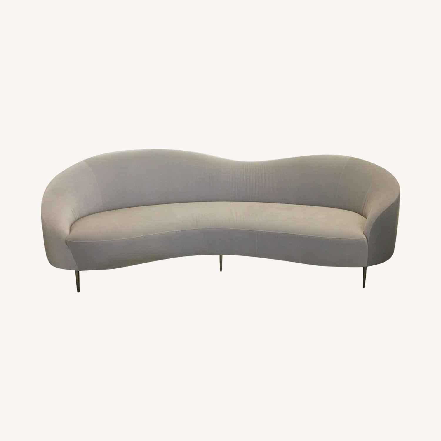 CB2 Velvet Curvo Sofa - image-6