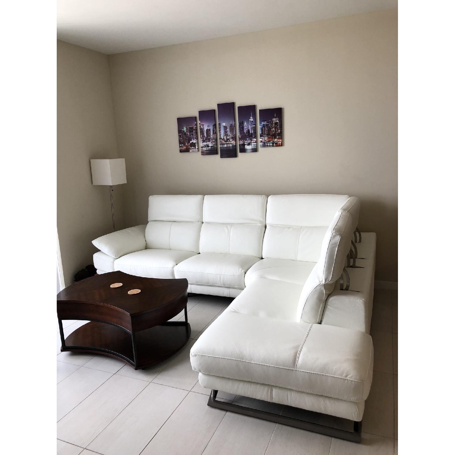 Leather Power Reclining Sectional - image-1