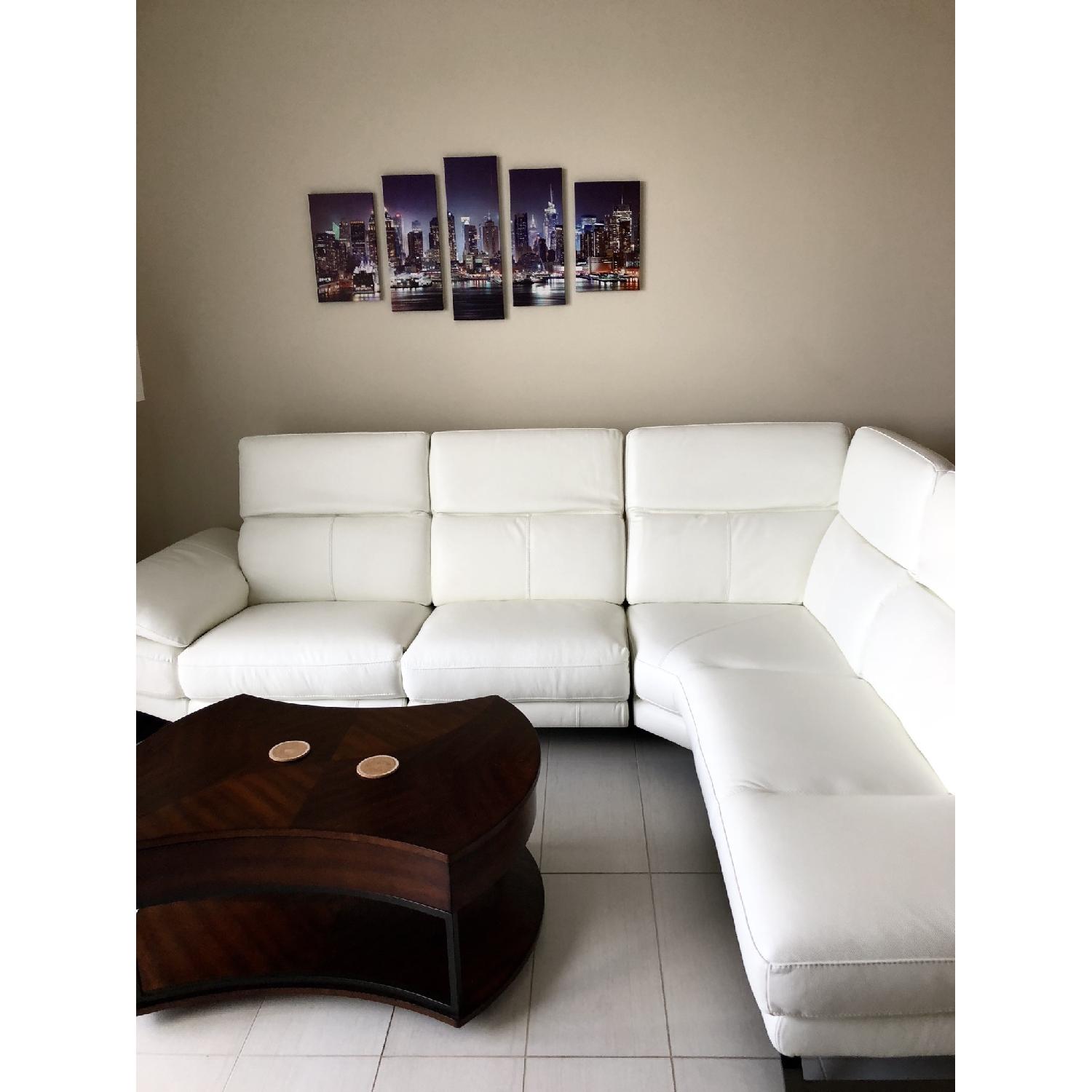 Leather Power Reclining Sectional - image-4