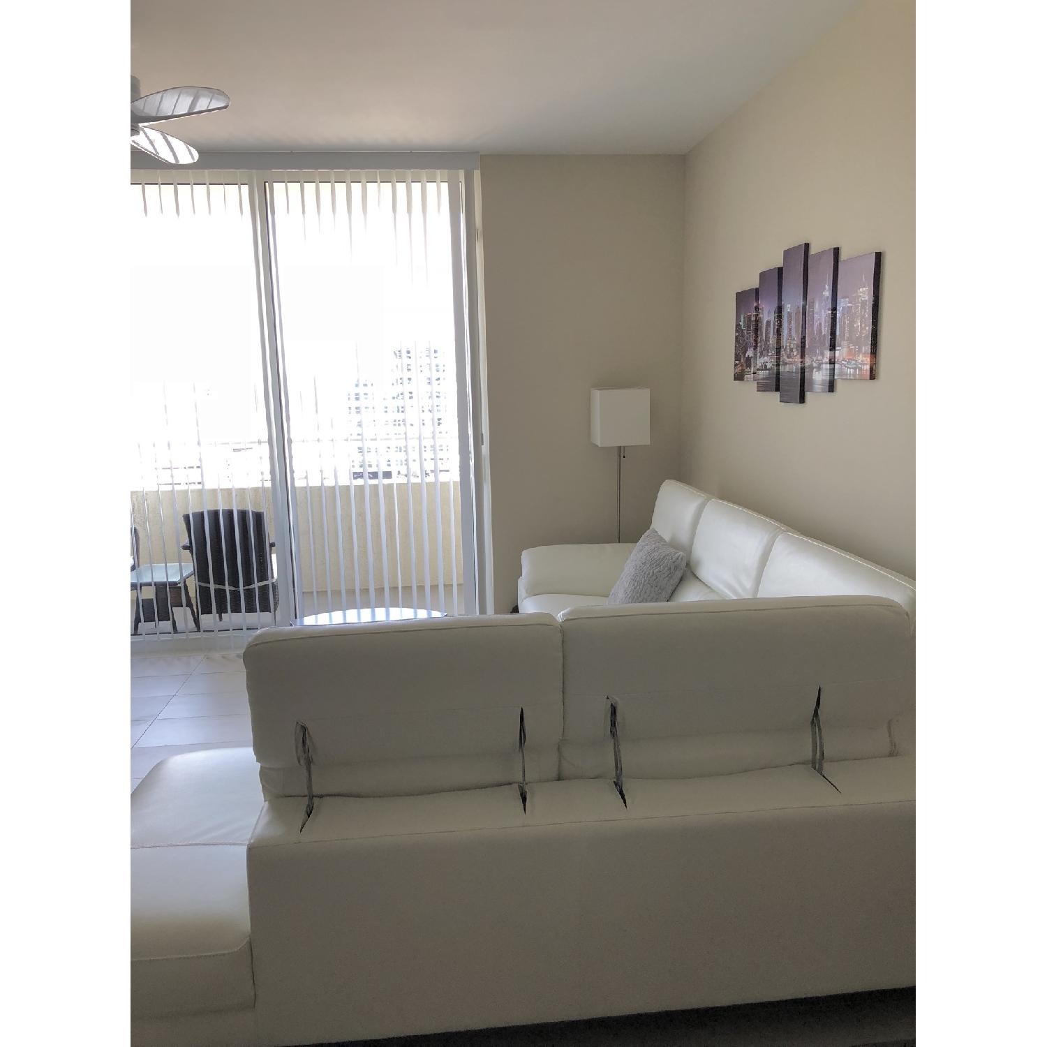 Leather Power Reclining Sectional - image-2