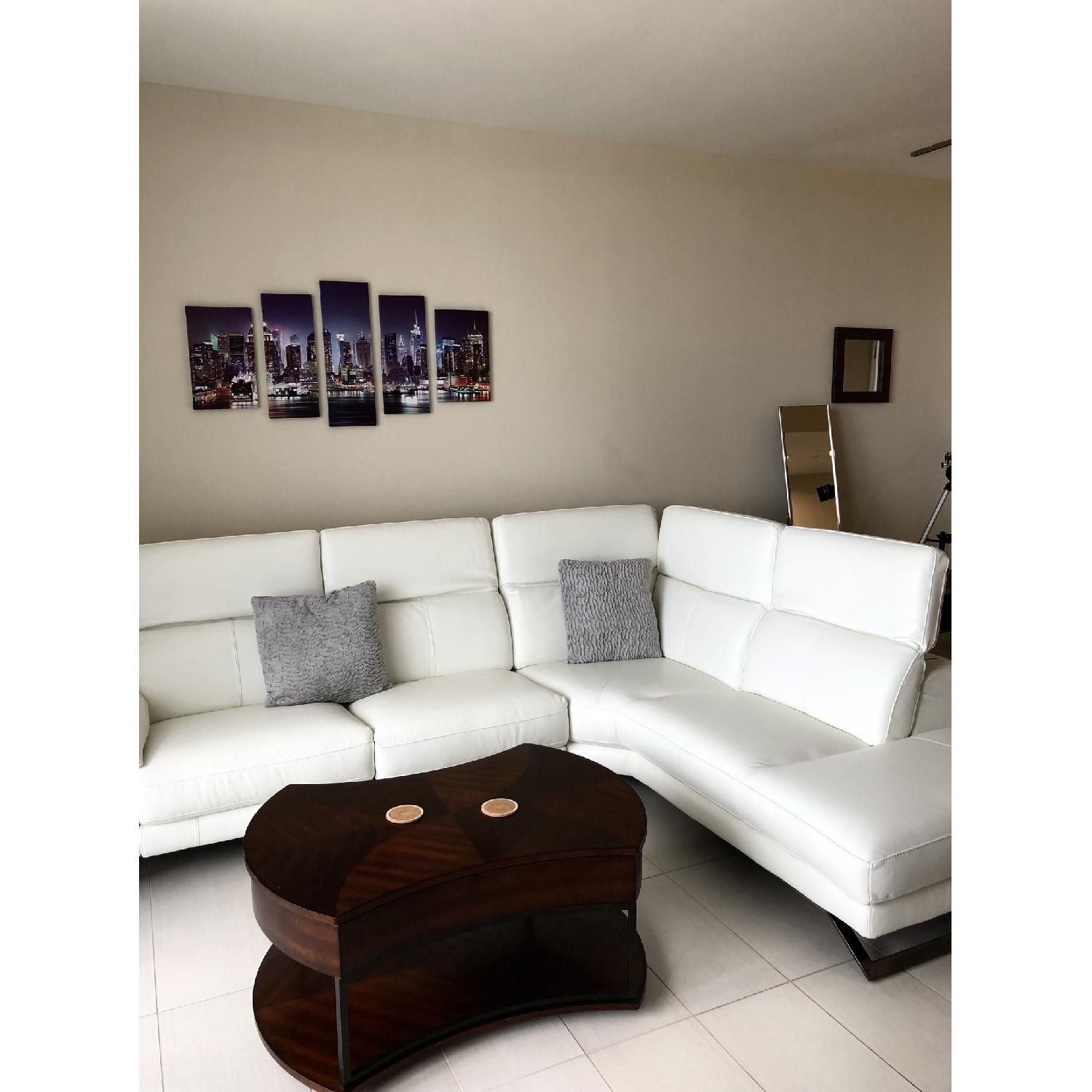 Leather Power Reclining Sectional - image-3