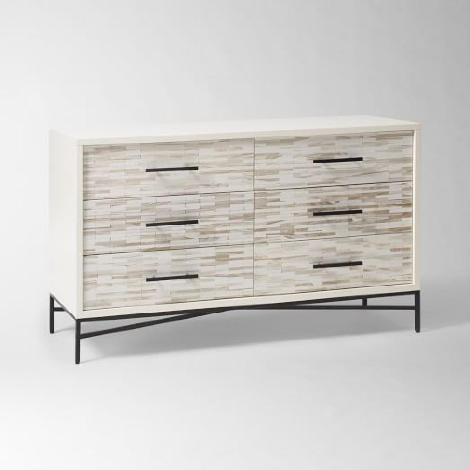 West Elm Wood Tiled Dresser AptDeco