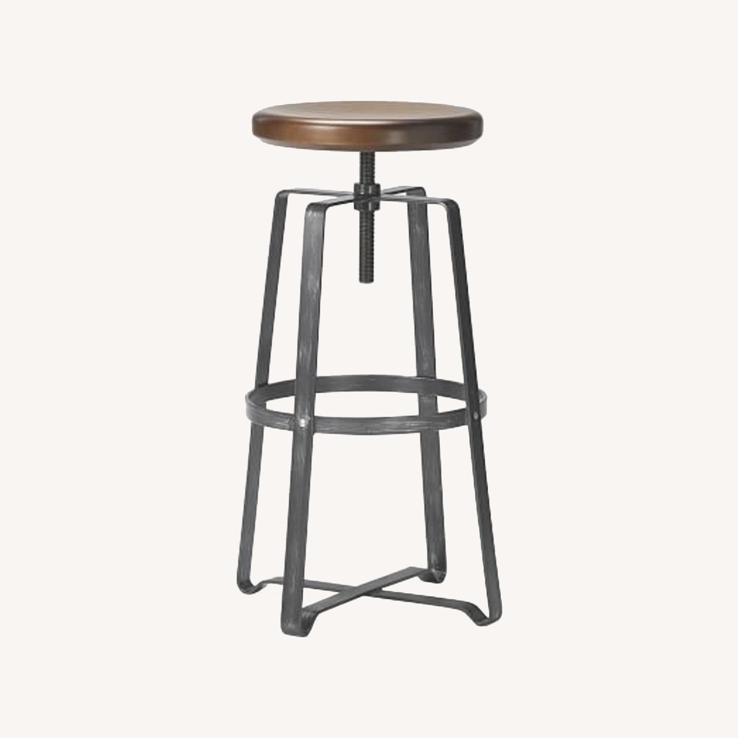 West Elm Adjustable Industrial Bar Stool - image-0