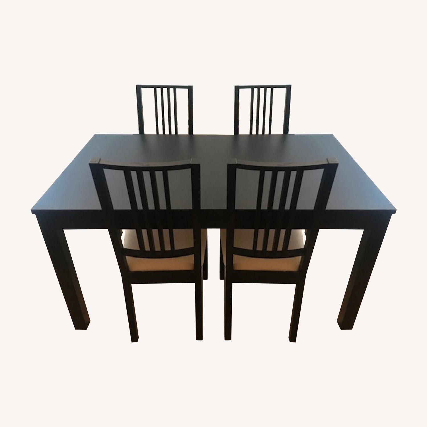 adl almira 　IKEA ダイニング5点セット　4人掛け　ブラック Ikea Dining table and 4 chairs - AptDeco